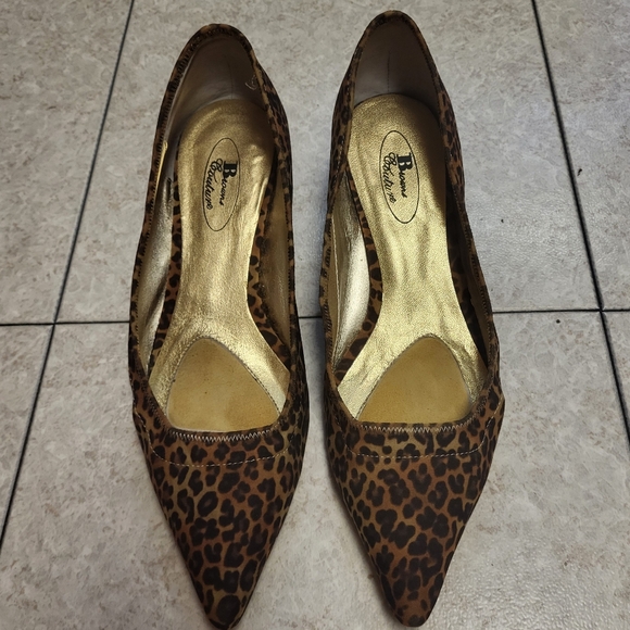 Browns Couture Cheetah / Leopard Print Short Heel Shiny Soul Glossy Heel - Picture 3 of 5